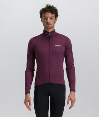 Santini Guard Nimbus Pocketable Men's Rain Jacket - Burgundy