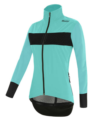 Santini Guard Mercurio Women's Rain Jacket - Aqua