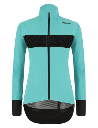 Santini Guard Mercurio Women's Rain Jacket - Aqua