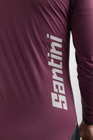 Santini Guard Nimbus Women's Rainproof Packable Jacket - Burgundy