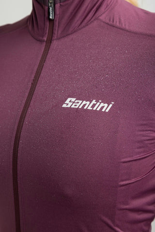 Santini Guard Nimbus Women's Rainproof Packable Jacket - Burgundy