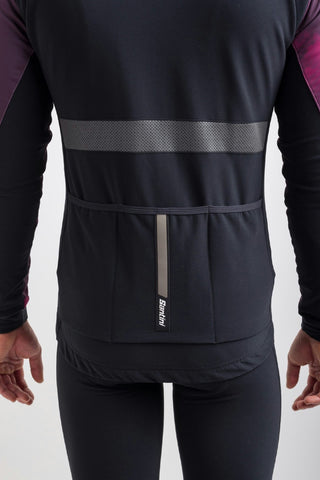 Santini Pure Dye 4W Men's Long Sleeve Jacket - Burgundy