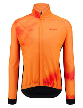 Santini Pure Dye 4W Men's Long Sleeve Jacket - Fluro Orange