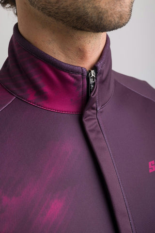 Santini Pure Dye 4W Men's Long Sleeve Jacket - Burgundy