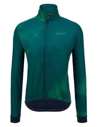 Santini Pure Dye 4W Men's Long Sleeve Jacket - Fluro Green