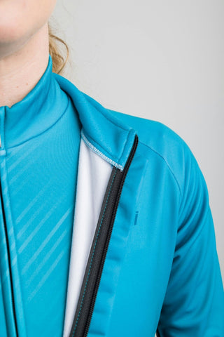 Santini Pure Dye 4W Women's Winter Long Sleeve Jersey - Aqua