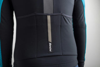 Santini Pure Dye 4W Women's Winter Long Sleeve Jersey - Aqua