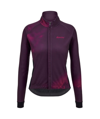 Santini Pure Dye 4W Women's Winter Long Sleeve Jersey - Burgundy