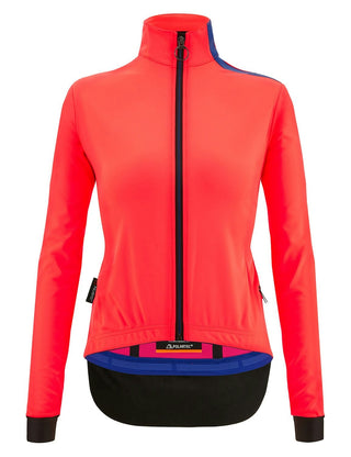 Santini Vega Multi Jacket Women's With Hood - Granatina Pink