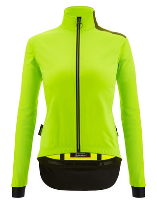 Santini Vega Multi Jacket Women's With Hood - Lime