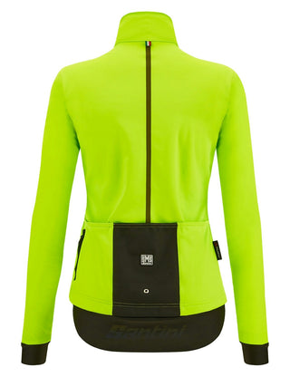 Santini Vega Multi Jacket Women's With Hood - Lime