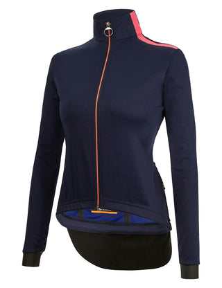 Santini Vega Multi Jacket Women's With Hood - Navy Blue
