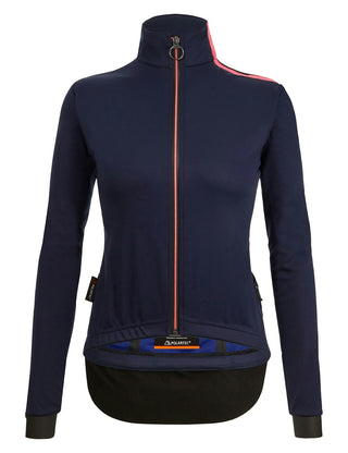 Santini Vega Multi Jacket Women's With Hood - Navy Blue