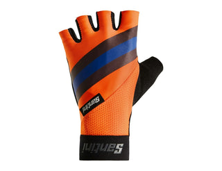 Santini Bengal Gel Long Cuff Summer Gloves - Fluro Orange