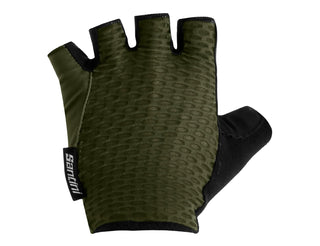 Santini Tono Half Finger Gloves - Army Green