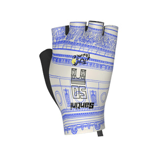 Santini TDF Arc De Triomphe Stage Gloves - White/Blue