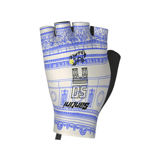 Santini TDF Arc De Triomphe Stage Gloves - White/Blue