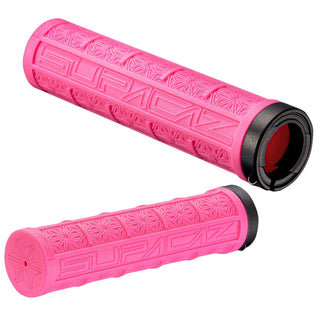 Supacaz Grizips Mountain Bike Grips 110MM - Neon Pink