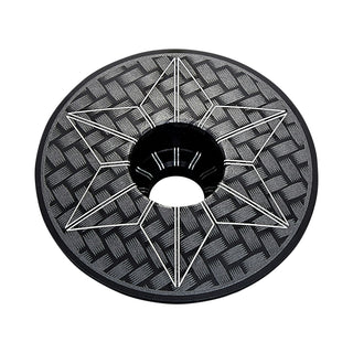 Supacaz Star Capz Ahead Headset Cap - Laser Carbon