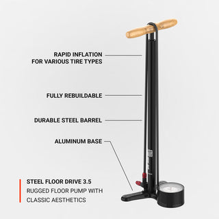 Lezyne Steel Floor Drive Flat Black
