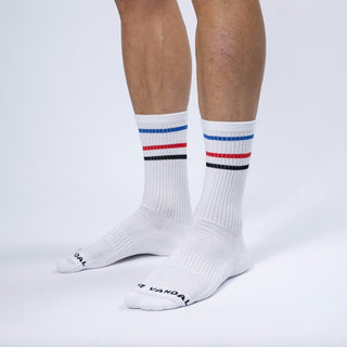 The Vandal Casual Track/Vintage Socks - White