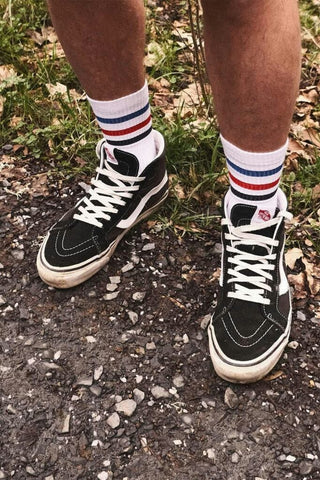 The Vandal Casual Track/Vintage Socks - White