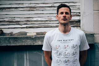 The Vandal History Of The Bicycle 2.0 Men's Eco Short Sleeve T-Shirt - Cream