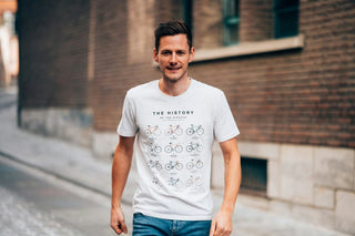 The Vandal History Of The Bicycle 2.0 Men's Eco Short Sleeve T-Shirt - Cream