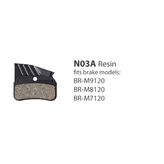 Shimano BR-M9120 N03A Finned Resin Brake Pads w/Spring And Split Pin