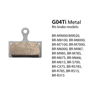 Shimano BR-M9000 G04Ti Metal Disc Brake Pads & Spring