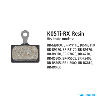 Shimano BR-M9100/BR-R9270 K05Ti-RX Resin Disc Brake Pads