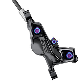 SRAM Disc Brake G2 Ultimate, Carbon Lever, Ti Hardware, Reach, SwingLink, Contact, Gloss Black Front 950mm Hose (includes MMX Clamp, Rotor/Bracket sold separately) A2