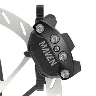 SRAM Disc Brake Maven Silver - Aluminum Lever - Stainless Hardware - Reach/Contact Adj -SwingLink - Black Front/Rear 2000mm Hose (includes MMX Clamp -20P-2 Bracket -Bleeding Edge Tool) A1