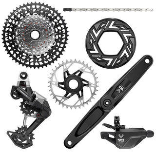 SRAM Eagle 90 DUB Groupset EMTB BCD (Rear Der - Single Click Trigger wClamp - CR 104BCD T-Type 34T - Clip-on Guard  - GX T-Type chain 126l - CS XS-1275 BLK 10-52t) - cranks not included