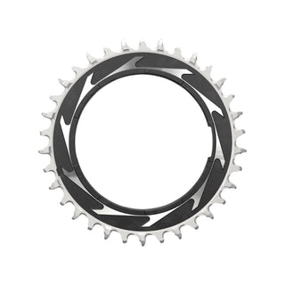 SRAM Chain Ring T-TYPE 38T Powermeter Threaded 0mm Offset Eagle (including pin thread backup and screw) - Black/Silver XXSL D1
