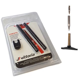 Vittoria Valve Ext 62mm Alloy 2Pcs - Silver