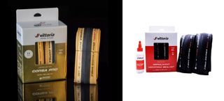 Vittoria Corsa Pro 28-622 Fold/TLR + Corsa N.EXT Twin Pack - Gold