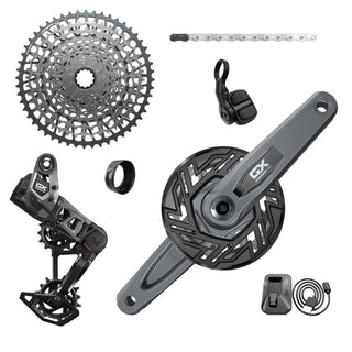 SRAM GX T-Type Eagle E-MTB Brose Transmission AXS Groupset (RD w/Battery/Charger/Cord - EC POD - FC GX Brose ISIS 160 w/cap - CR T-Type 36T -Clip-on Guard - CN 126l - CS XS-1275 10-52t)
