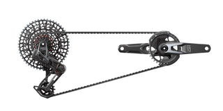 SRAM X0 T-Type Eagle V2 Transmission AXS Groupset (RD w/Battery/Charger/Cord - EC POD Ult - FC X0 Q174 CL55 DUB MTB Wide 175 w/DM 32t CR w/2 Guards - CN 126l - CS XS-1295 10-52t)