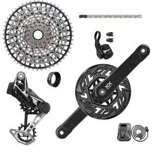 SRAM XX T-Type Eagle E-MTB Brose Transmission AXS Groupset (RD w/Battery/Charger/Cord - EC POD Ult - FC XX Brose ISIS 165 w/cap - CR T-Type 36T -Clip-on Guard - CN 126l - CS XS-1297 10-52t)