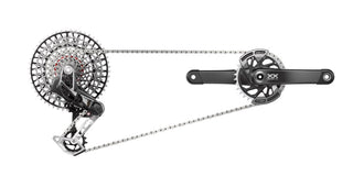 SRAM XX T-Type Eagle Transmission Powermeter AXS Groupset (RD w/Battery/Charger/Cord - EC POD Ult - PM XX Spindle Q174 CL55 DUB MTB Wide 170 w/DM 32t CR 2G - CN 126l - CS XS-1297 10-52t)