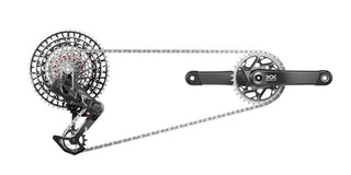 SRAM XXSL T-Type Eagle Transmission Powermeter AXS Groupset (RD w/Battery/Charger/Cord - EC POD Ult - PM Spider XXSL Q174 CL55 DUB MTB Wide 175 w/DM 34t CR - CN 126l - CS XS-1299 10-52t)