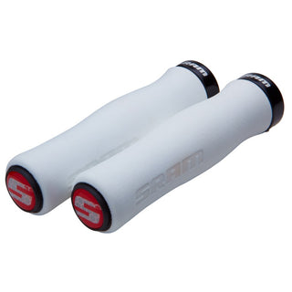 SRAM Locking Grips Contour Foam 129mm Red with Single Black Clamp and End Plugs