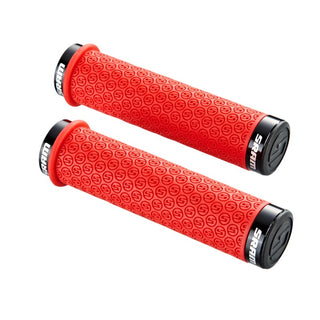 SRAM DH Silicone Locking Grips Black with Double Clamps & End Plugs