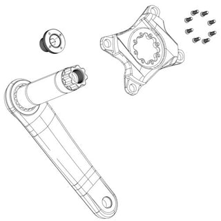 SRAM PEDAL ASSIST T-TYPE CHAINRING CLIP ON GUARD UNISIZE 38T/36T/34T (EMTB) INCLUDING 6 SAFETY CLIPS FOR ETP