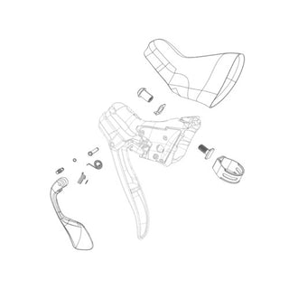SRAM SHIFTER BRAKE RESERVOIR CAP KIT RIGHT HRD/HRR BLADDER KIT INCLUDING 4 SCREWS