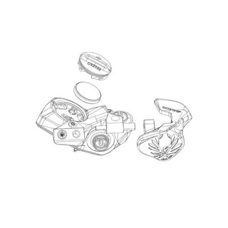 SRAM ELECTRONIC CONTROLLER POD AXS BRIDGE CLAMP LEFT (INCLUDING LEFT BRIDGE CLAMP - MMX - WASHER - O-RING - TWIST LOCKS - NUT - 2 TORX T25 SCREW)