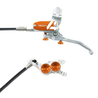 Hope Tech4 E4 Brake Rear Black Cable - Silver/Orange