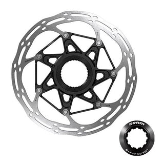 SRAM Rotor Centerline 2 Piece CenterLock 140mm Black Rounded (includes internal tooled lockring)
