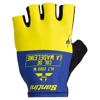 Santini TDF Col De La Madeleine Stage Gloves - Blue/Yellow